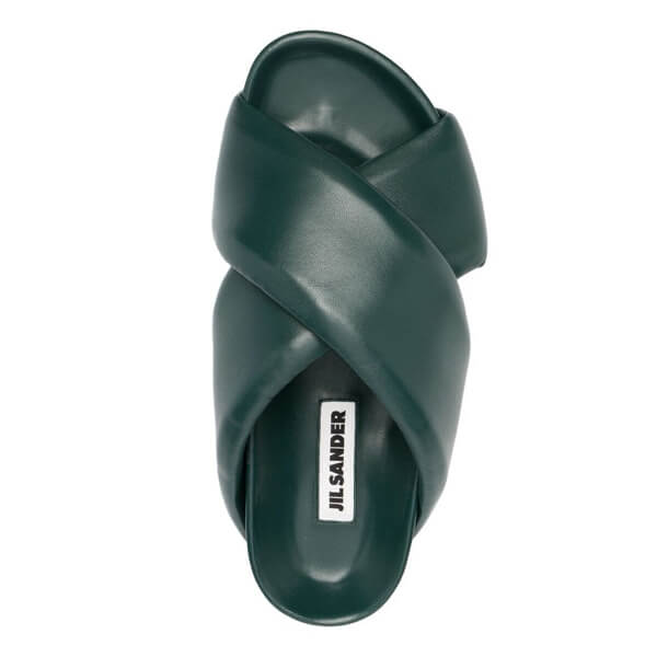 ジルサンダー サンダル 偽物 JIL SANDER プラットフォームレザー
