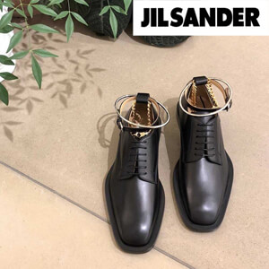 ジルサンダー 革靴 コピー◆JIL SANDER◆リング&チェーン付き ローファー