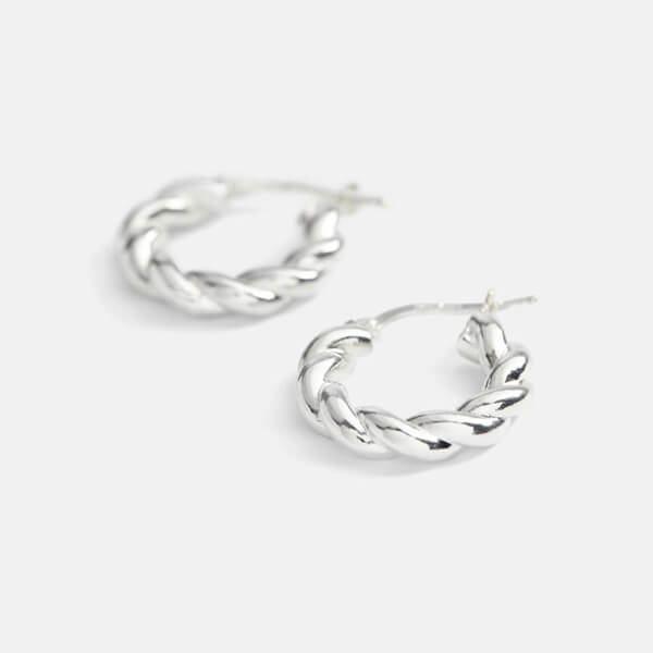 ボッテガヴェネタ ピアス 偽物【ボッテガヴェネタ】スターリングシルバー チェーンフープピアス