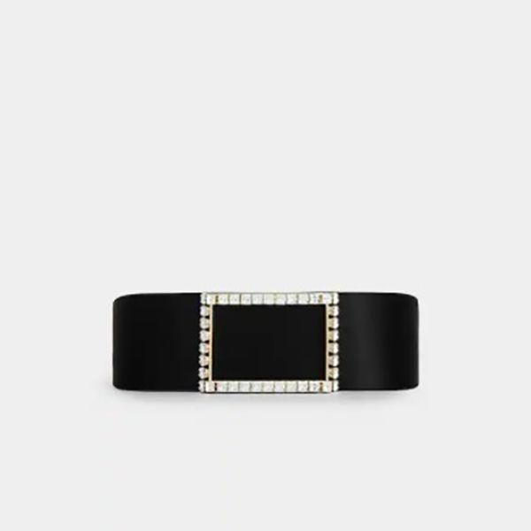 限定品☆TresVivier ロジェヴィヴィエ サテンシェイプストラス バックルベルト 偽物RCWC0AZ0310RS0B999
