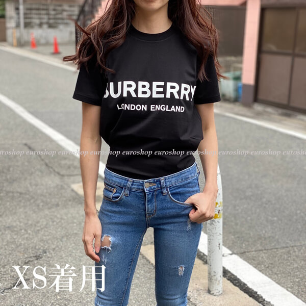 Burberry バーバリー Tシャツ コピー ロゴプリント コットンTシャツ ブラック 8008894