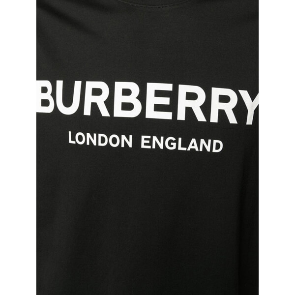 Burberry バーバリー Tシャツ コピー ロゴプリント コットンTシャツ ブラック 8008894