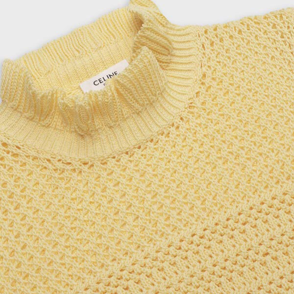 セリーヌ セーター コピー＜新作21SS＞フリル クルーネックー●全2色2A31E536M.11PY