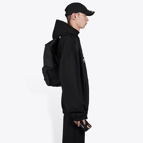 【バレンシアガ パーカー 偽物】GYM WEAR ロゴ★フーディ スウェット Black White
