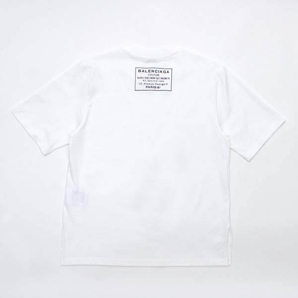バレンシアガ Tシャツ 偽物 バック ロゴ 半袖 Tシャツ レディース 496052 TXK46