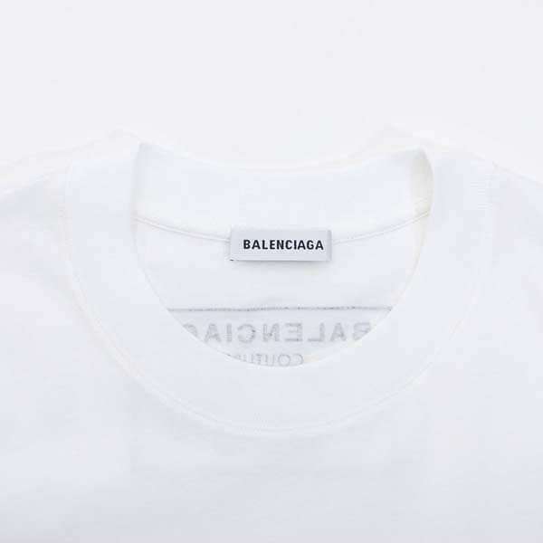 バレンシアガ Tシャツ 偽物 バック ロゴ 半袖 Tシャツ レディース 496052 TXK46