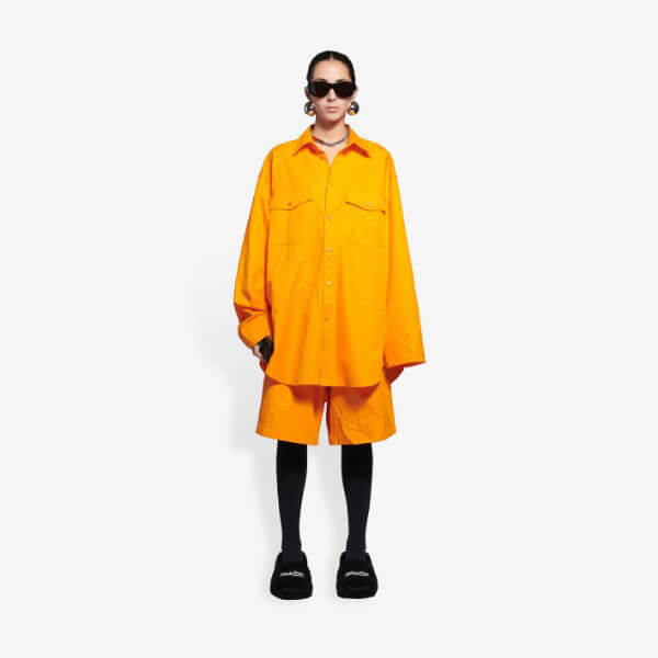 バレンシアガ シャツ 偽物◆OVERSIZE ボタンダウンシャツ 658806TKP077541