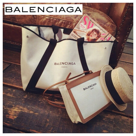 バレンシアガ トートバッグ コピー 人気 NO.1☆NAVY CABASブランドバッグ ブラック M NAVY CABAS B6785 お洒落で可愛い