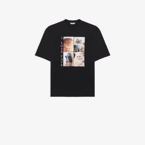 バレンシアガ Tシャツ コピー【可愛い】21SS新作 I LOVE CATS 641532TJVG85630