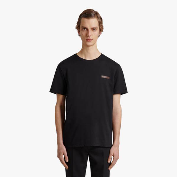 【ベルルッティ Tシャツ コピー】日本未入荷 新作 レザーディテール R20JRS62-JAEK