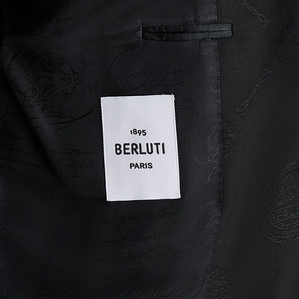 ベルルッティ ジャケット 偽物◆上質 ウール ジャカード織り テーラードジャケット
