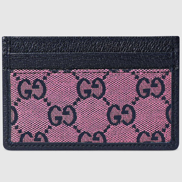 [即発]グッチ カードケース コピー *GGキャンバス レザー カードケース グリーン/ピンク 659601 2UZAN 3368