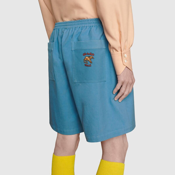 グッチ ショートパンツ 偽物 ショートパンツ 短パン GG 赤 青 キャンバス 男 プレタ 新 659825 ZAGP4 6529