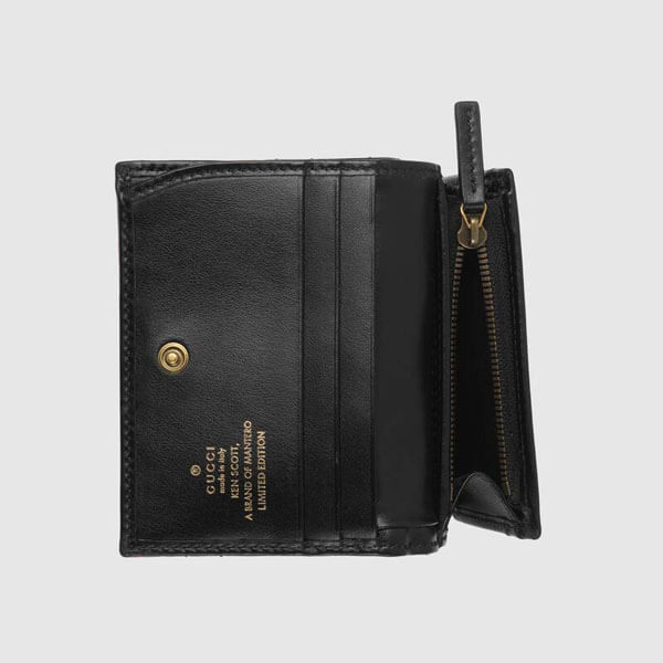 海外限定◆グッチ ケンスコット 財布 偽物 大輪の花々が咲く エピローグ◆Ken Scott x グッチ コラボ◆GG カードケース◆全2色 466492 UAIDE 1056