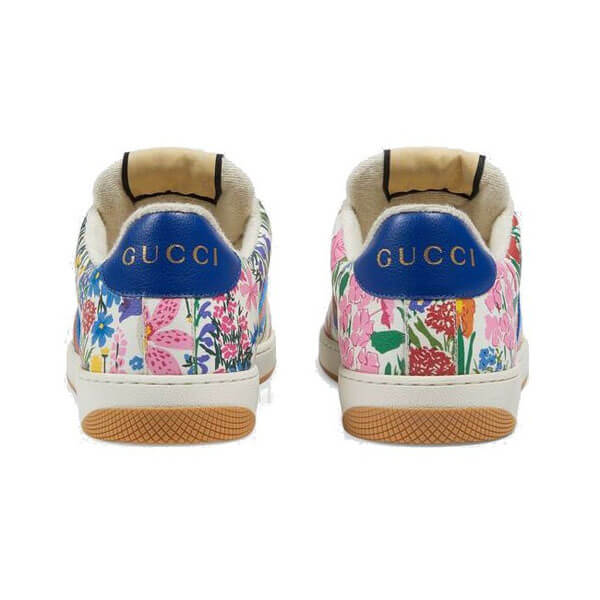 グッチ ケンスコット x グッチ コピー 大輪の花々が咲く エピローグ Ken Scott 新作 スクリーナー スニーカー 645360 2PH10 9267