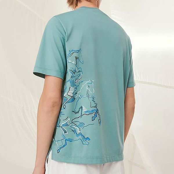 エルメス Cavalcade ロゴTシャツ コピーN級品半袖 コットン 偽物 新色☆希少H257830HA90SM