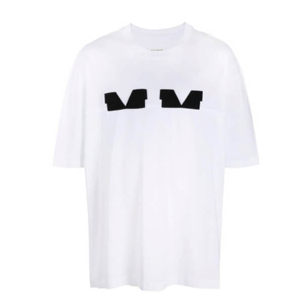【メゾンマルジェラ Tシャツ コピー】パッチ コットン 半袖Tシャツ ホワイト