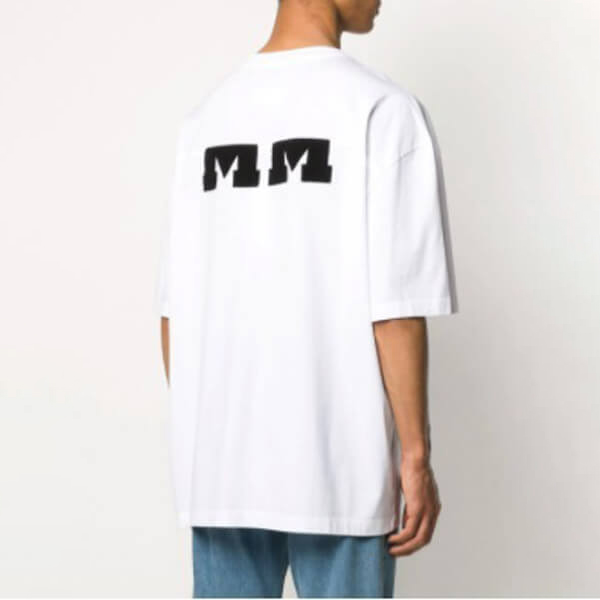 【メゾンマルジェラ Tシャツ コピー】パッチ コットン 半袖Tシャツ ホワイト