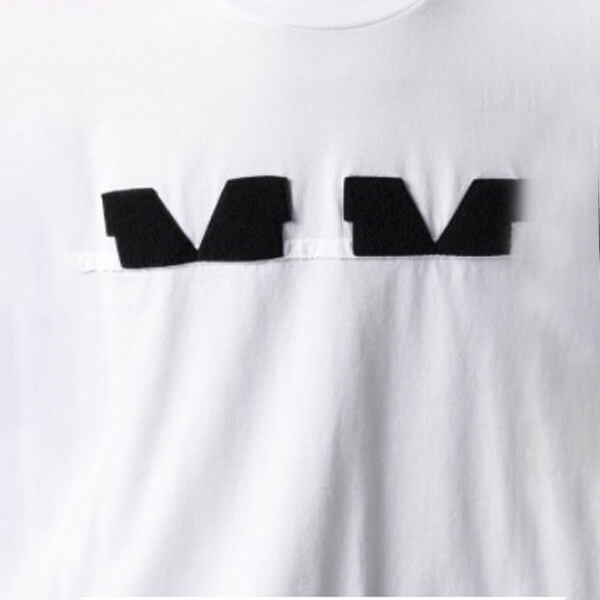 【メゾンマルジェラ Tシャツ コピー】パッチ コットン 半袖Tシャツ ホワイト
