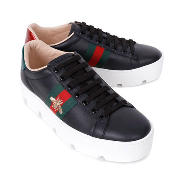 グッチ ハチ スニーカー コピー★エース グッチ★Ace embroidered platform sneaker★