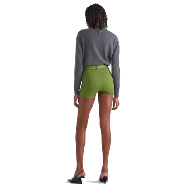【プラダ】ジャカード ショートパンツ 偽物 FROM THE RUNWAY P222GH_107N_F077G_S_221