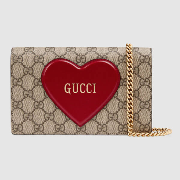 グッチ バレンタインデー コピー valentine 2021 ハート チェーンウォレット カード入 64894820QAS 8570