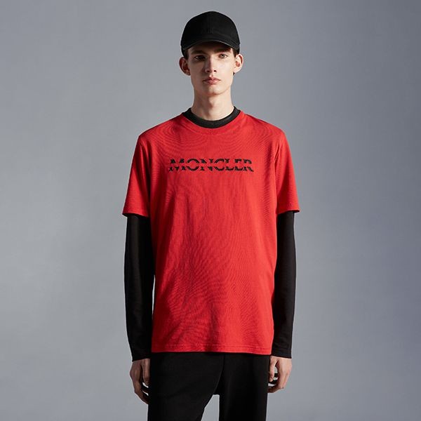 早い者勝ちモンクレール シリコンロゴ コットン Tシャツ コピー 4色 H20918C00008829H8001
