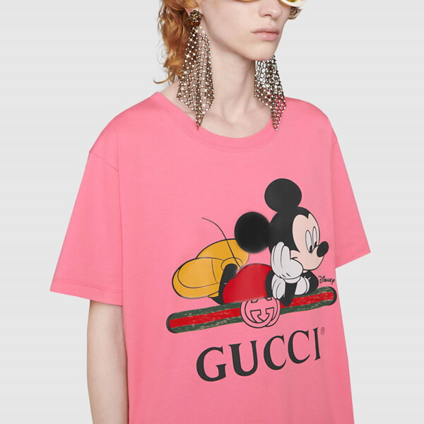 ミッキー 偽物 Tシャツ 限定コラボ グッチ×Disney★2020SS★グッチ Tシャツ 偽物 ミッキーマウス★2色 492347 XJB7W 9756