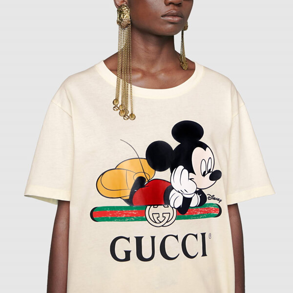 ミッキー 偽物 Tシャツ 限定コラボ グッチ×Disney★2020SS★グッチ Tシャツ 偽物 ミッキーマウス★2色 492347 XJB7W 9756