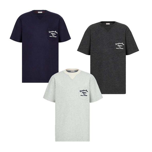 ディオール Tシャツ 偽物 オーバー アトリエ ロゴ ウール 新作 213J637A0739_C870
