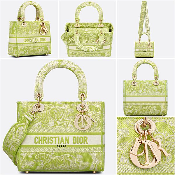 レディディオール 偽物 ディオール カナージュ コピー【入手困難】MEDIUM ★LADY D-LITE★Toile de Jouy Reverse M0565ORGO_M928