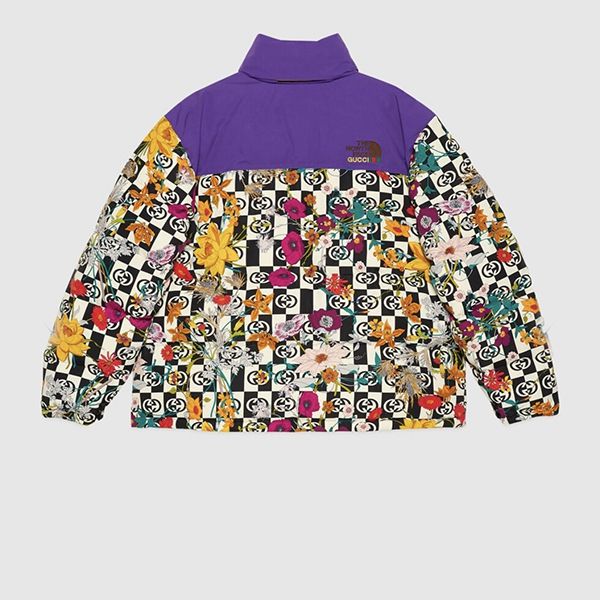 ノースフェイス グッチ スーパーコピー floral ダウンジャケット