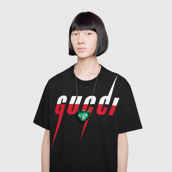 累積売上総額第１位 グッチ パロディ tシャツ★20春夏 T-SHIRT W/ BLADE