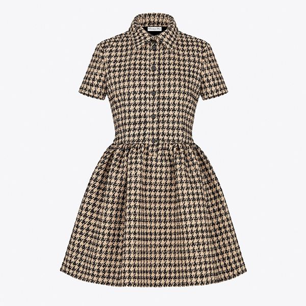 【22SSNEW】ディオール ワンピース コピー women/NATURAL DIOR DAY DRESS 千鳥格子ドレス