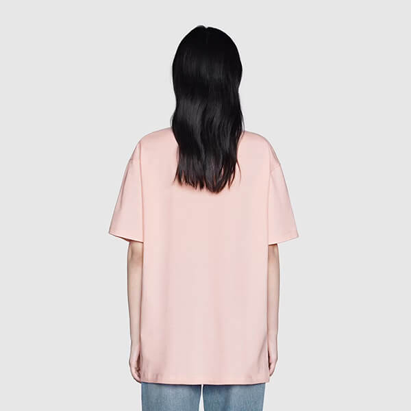 グッチ ブランドコピー tシャツ グッチ レポム 偽物 レディース アップル＆ハート レポム トップス 林檎 ハート ロゴ 男女 プレタ 615044 XJDOH 7989 2021-22 AW