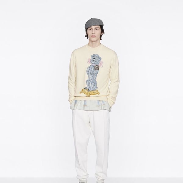 【追跡付】ディオール BOBBY セーター 偽物 カシミア ラウンドネック 2色 243M635AT460_C085