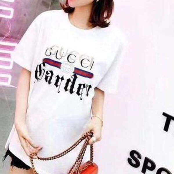 グッチ ガーデン Tシャツ コピー グッチロゴ オーバーサイズ
