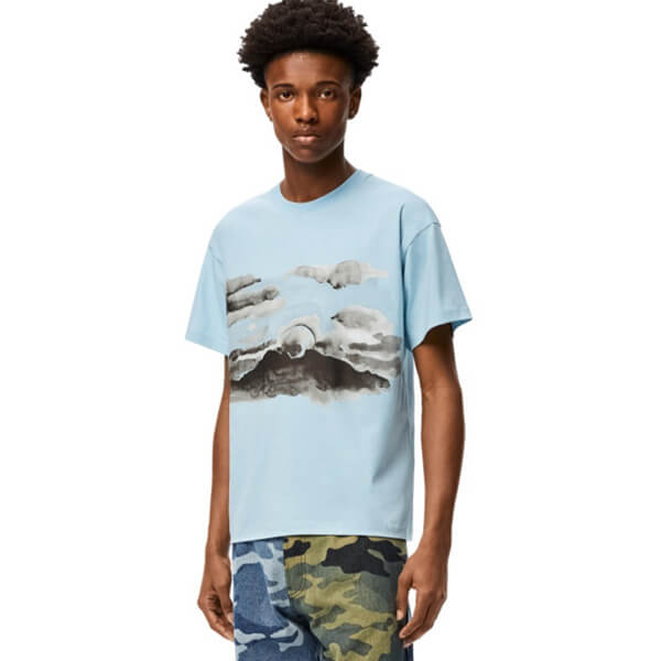★ロエベ 偽物 Tシャツ★ ブルームーン プリント Tシャツ  H664341X65