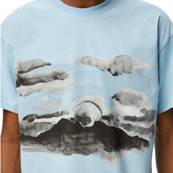 ★ロエベ 偽物 Tシャツ★ ブルームーン プリント Tシャツ  H664341X65