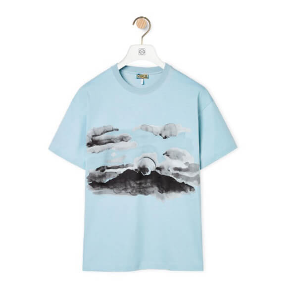★ロエベ 偽物 Tシャツ★ ブルームーン プリント Tシャツ  H664341X65