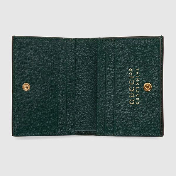 グッチ 100周年 財布 偽物  カードケース ウォレット ロゴ 新作 送料込  676297UMBAG9665