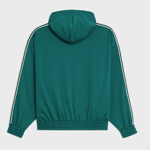 【セリーヌ】リバーシブル 偽物ジップアップ フーディ グリーン2Y721121O.30OW