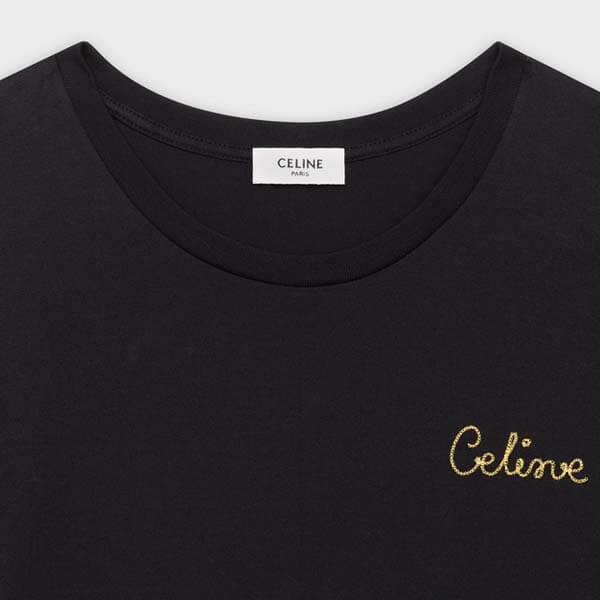 セリーヌ 偽物 Tシャツ ​セリーヌ レディース エンブロイダリー / コットンジャージー 2カラー 2X351501F.25PQ
