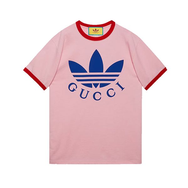 アディダス グッチ Tシャツ 偽物 コットン ジャージ Tシャツ【コラボ】