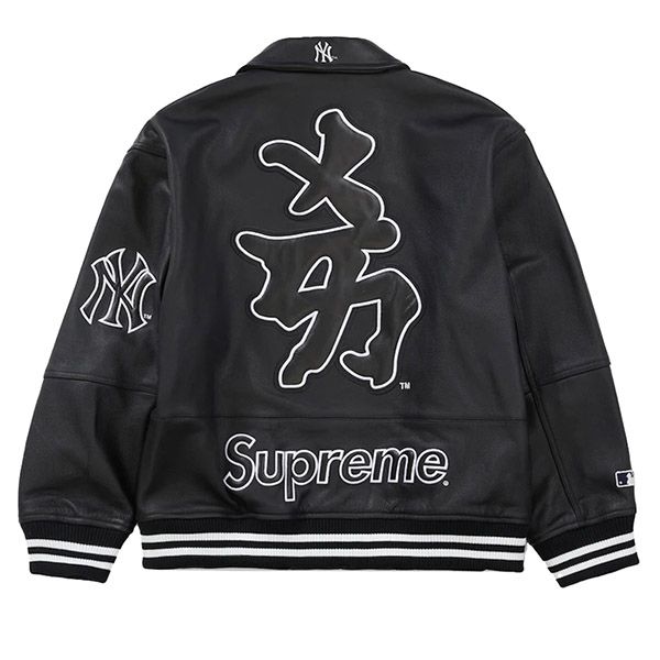 シュプリーム MLB「最高」偽物★Supreme x NYヤンキース★洗練された芸術★ロゴレザージャケット★