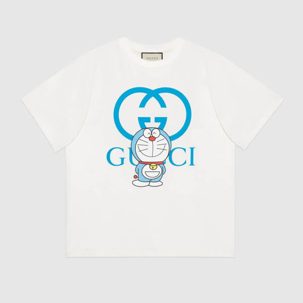 グッチ ドラえもん Tシャツ コピー☆21SS☆【グッチ】xDORAEMON★コラボ★オーバーサイズ 616036 XJDEZ 9791