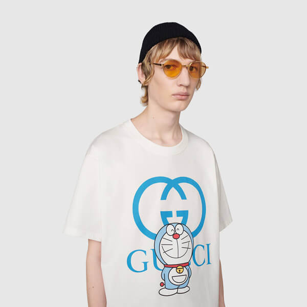グッチ ドラえもん Tシャツ コピー☆21SS☆【グッチ】xDORAEMON★コラボ★オーバーサイズ 616036 XJDEZ 9791