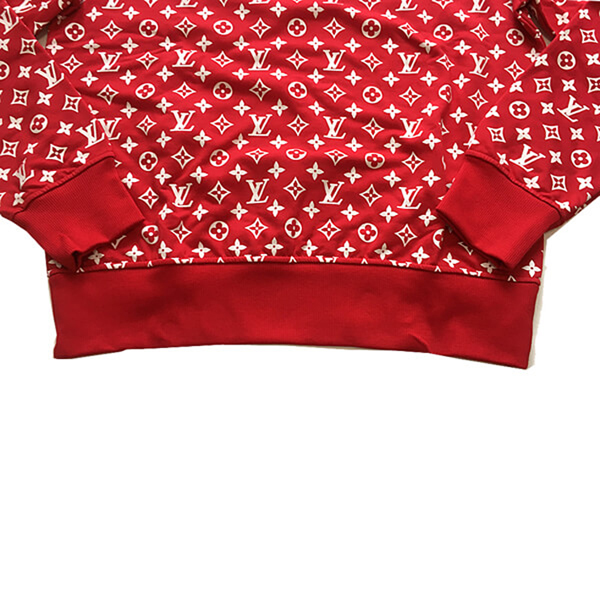 シュプリーム×ルイヴィトンスーパーコピー 限定 Box Logo Hooded Sweatshirtボックスロゴ パーカー スウェット モノグラム 赤