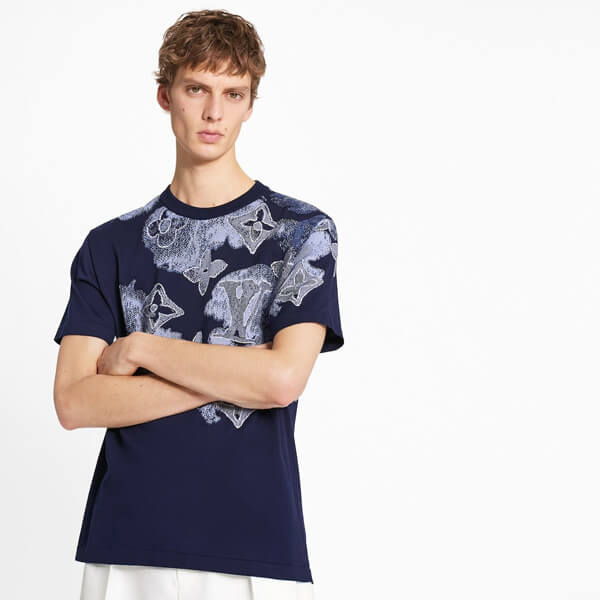 ルイヴィトン Tシャツ コピー LV ウォーターカラー WATERCOLOR【新作】モノグラム 1A8QWE