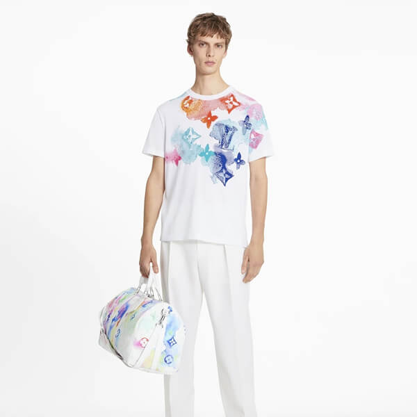 ルイヴィトン Tシャツ コピー LV ウォーターカラー WATERCOLOR【新作】モノグラム 1A8QWE